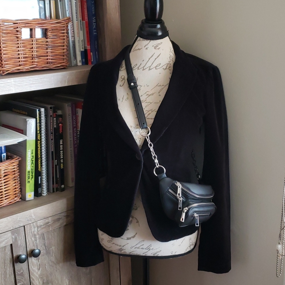 Lucky Brand black velvet blazer